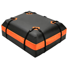 DUMOS roof bag on car roof showing quick setup for family trips.