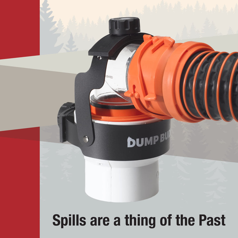 Dump Buddy lightweight, compact design travels easily without adding bulk.