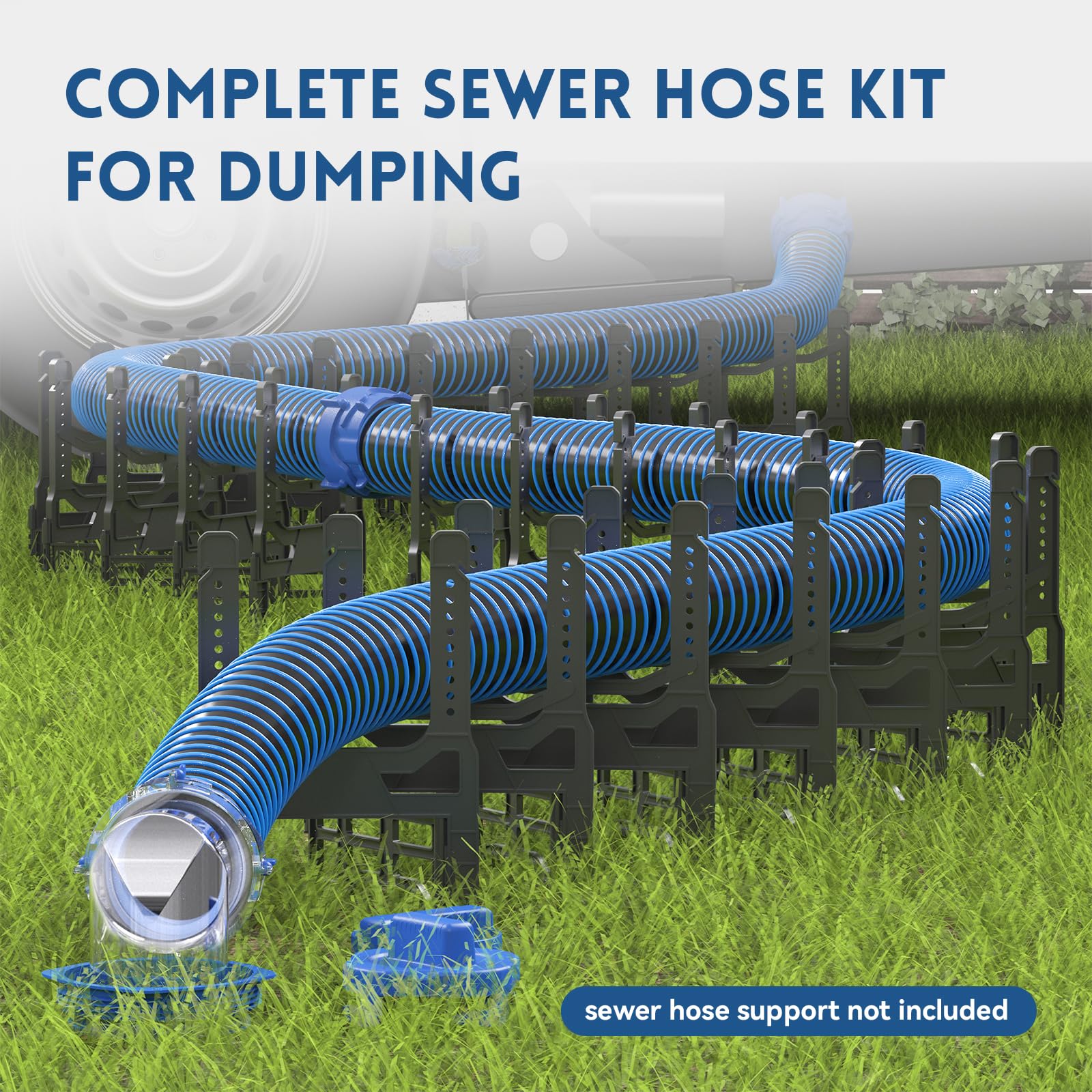 DUMPMAN clear-view 90-degree adapter enabling visual drainage monitoring