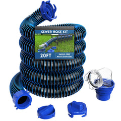 DUMPMAN 20 ft RV sewer hose extended for flexible campsite setup