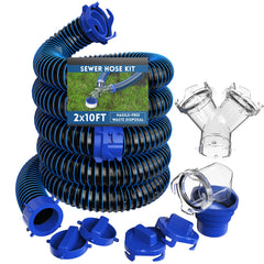 DUMPMAN RV sewer hose kit 20ft ready for campground use