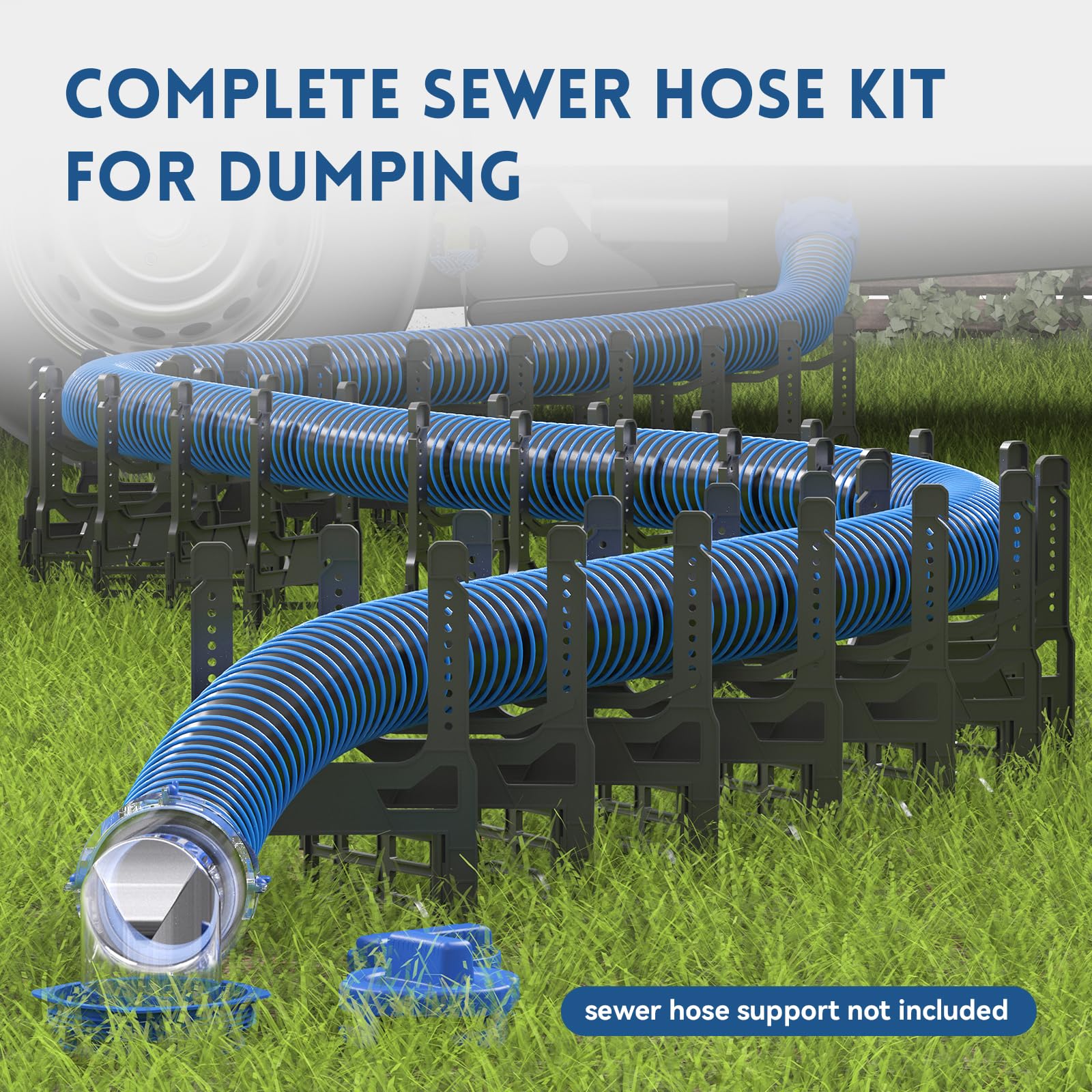 DUMPMAN hose with swivel fittings for easier alignment