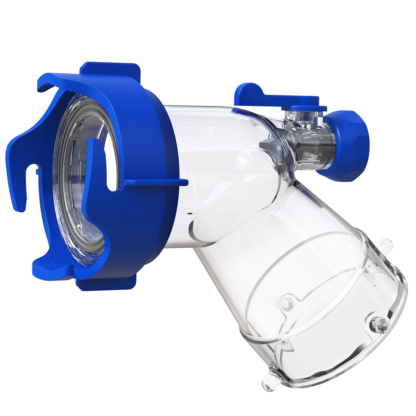 Dumpman RV tank rinser assembly for direct sewer spray and easier sanitation.