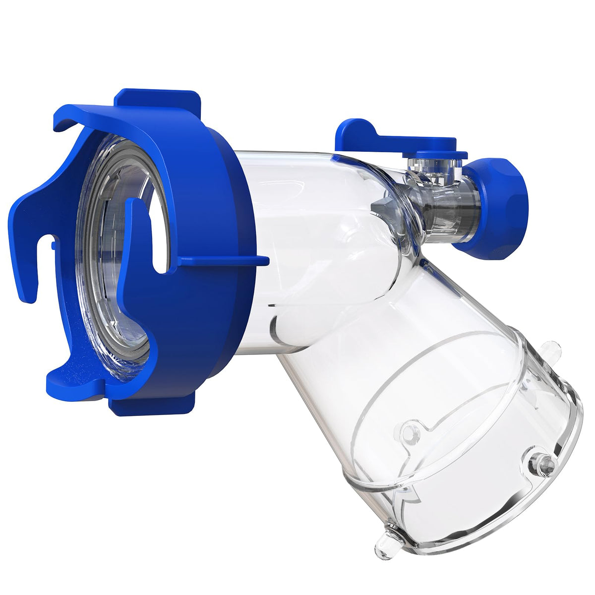 Dumpman RV tank rinser assembly for direct sewer spray and easier sanitation.