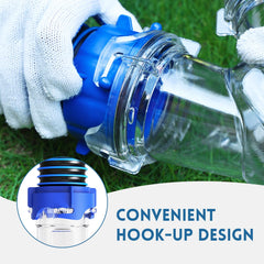 DUMPMAN RV Wye Adapter doubles hoses with two bayonet fittings for efficient setup.