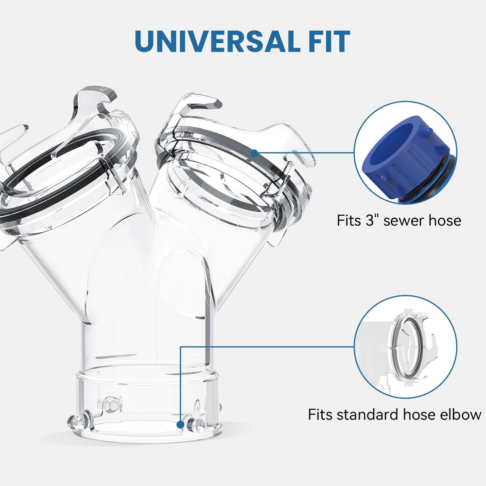 DUMPMAN two 10ft hoses offering extended reach