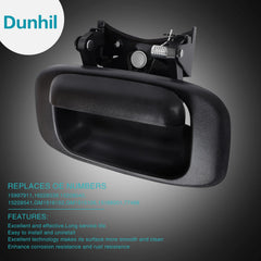 Dunhil replacement tailgate latch with rod clips for 1999-2007 models.