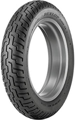 Dunlop D404 front tire side view displaying rugged construction for cruisers