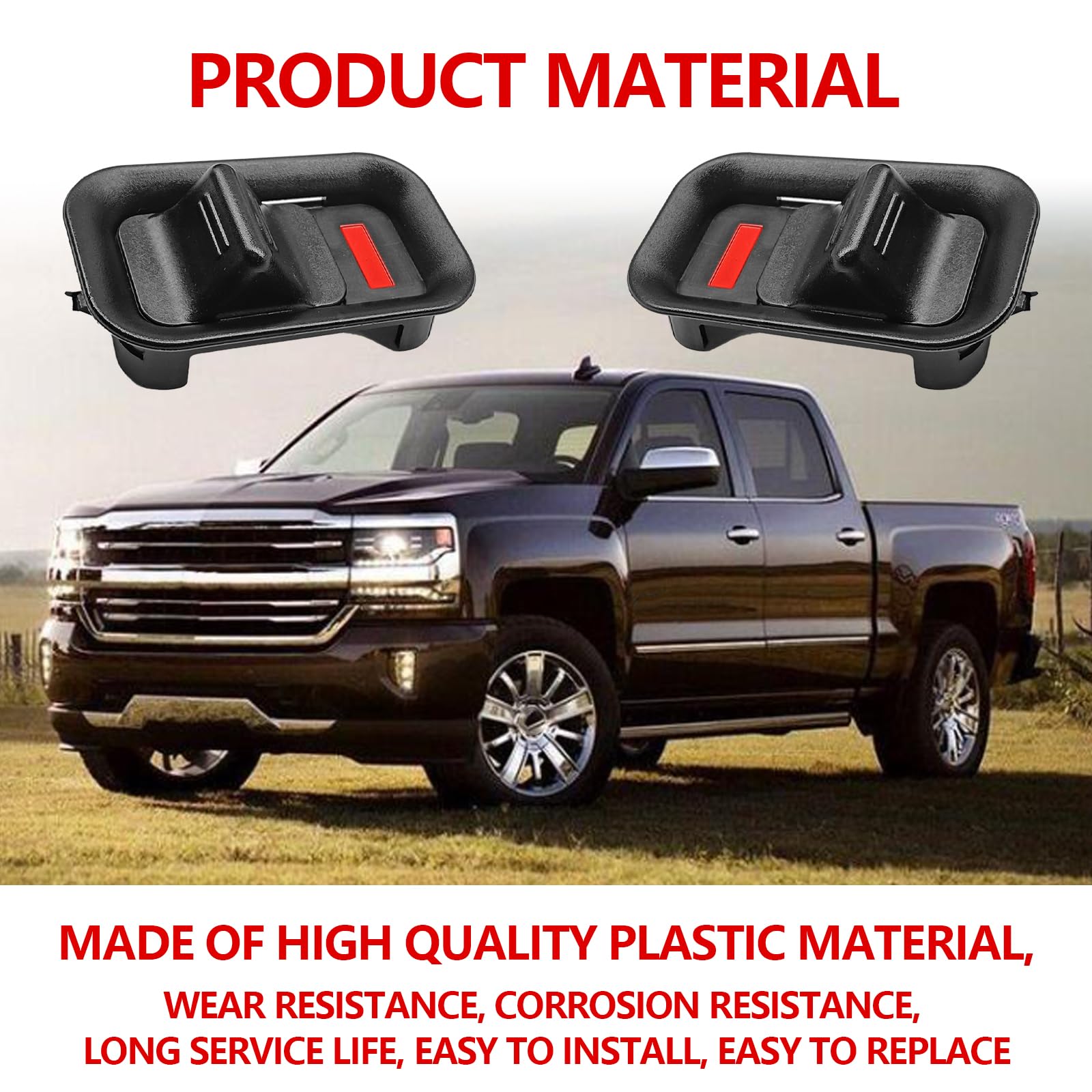 Dunviku rear door lock knob close-up highlighting abrasion resistance