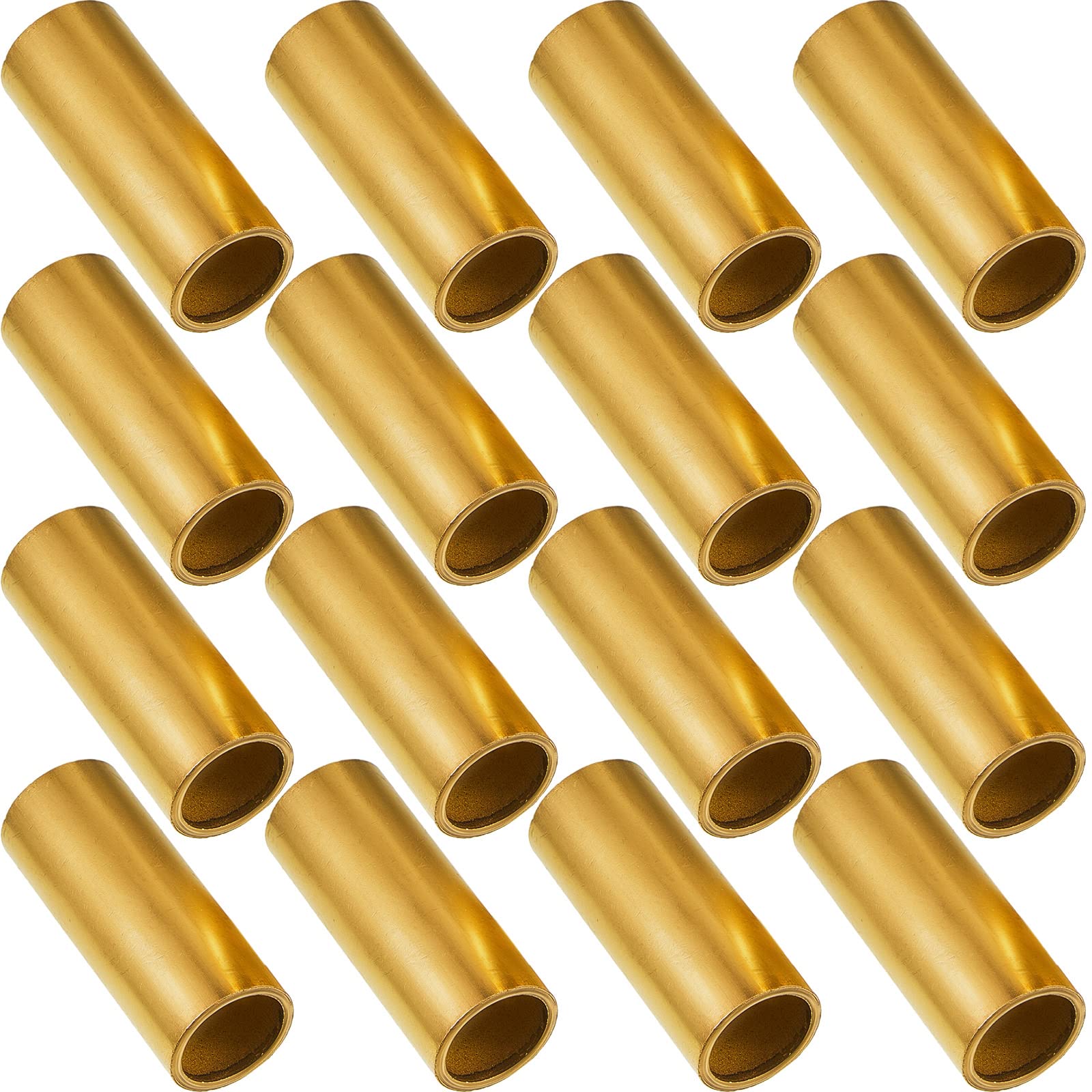 Dunzy brass trailer bushings kit, 16-pack, ready for quick axle replacement.