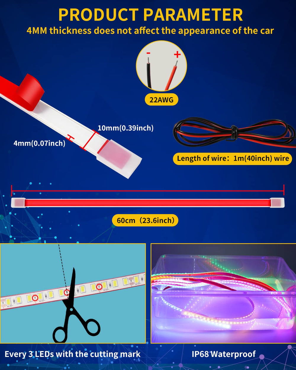 DUOFU365 strong nano-tape backing enables easy mounting on multiple surfaces.