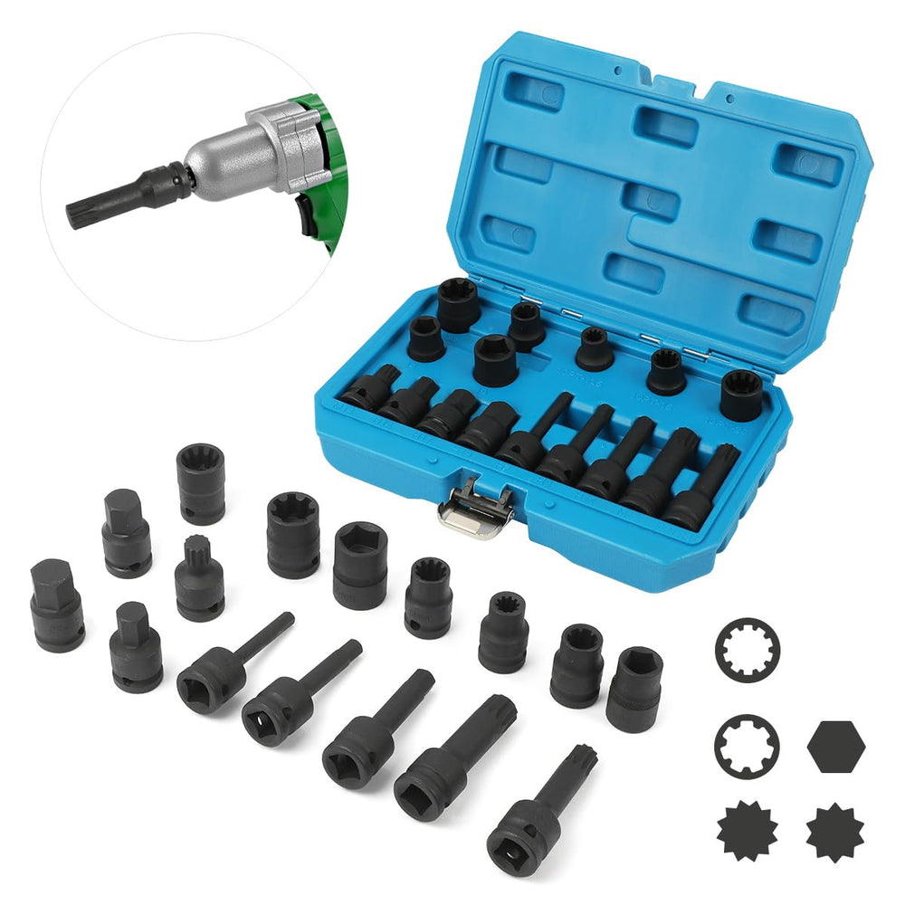 DUOYI brake caliper socket set with 16 specifications for diverse models.