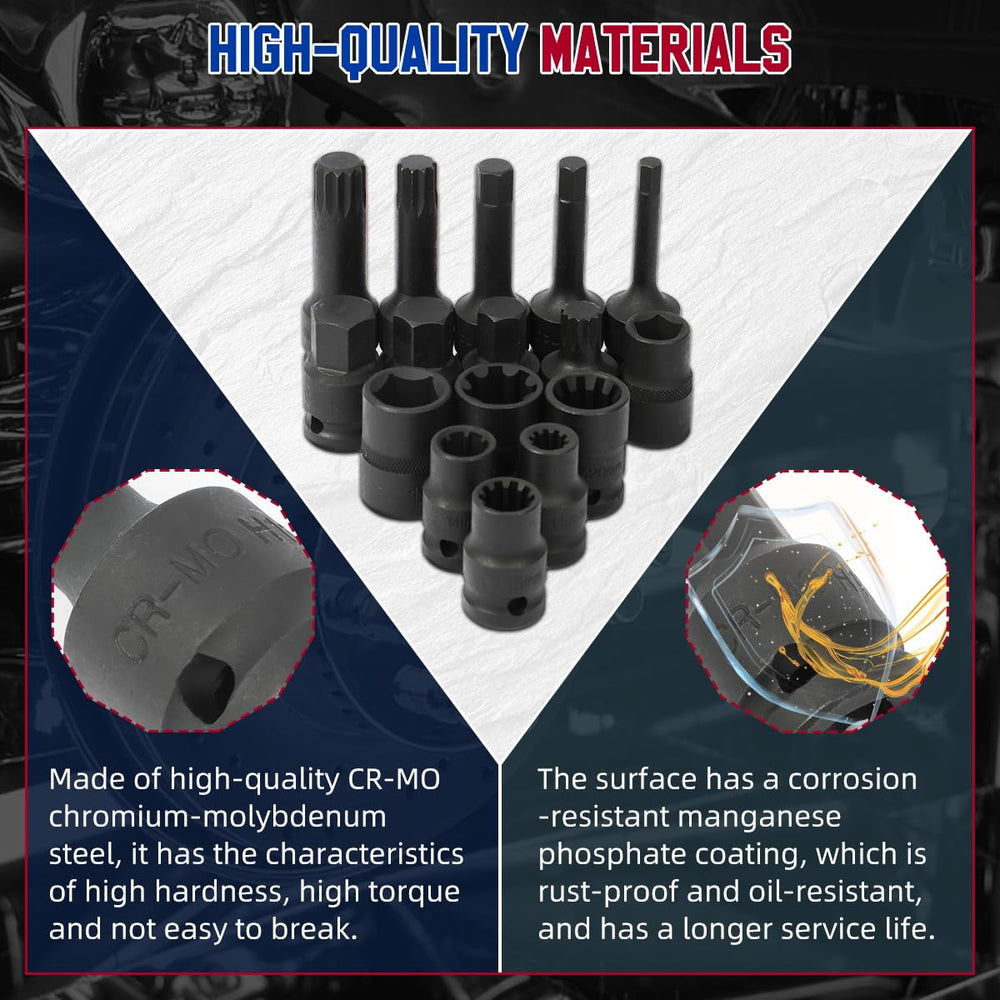 DUOYI half-inch square drive works with common ratchets.