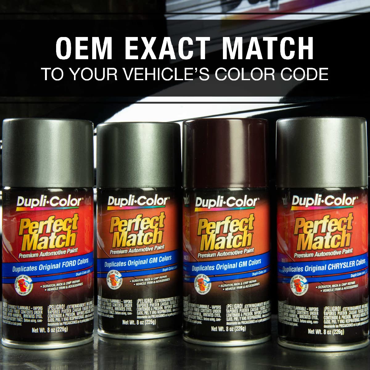 Dupli-Color 8 oz spray paint dries to touch in 30 minutes