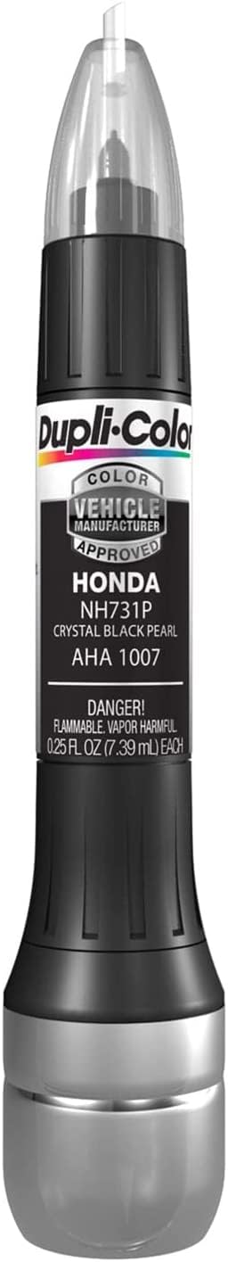 Dupli-Color AHA1007 Crystal Black Pearl swatch for precise color match on Honda