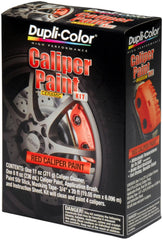 Dupli-Color BCP400 red brake caliper paint with high-temp, chip-resistant protection.