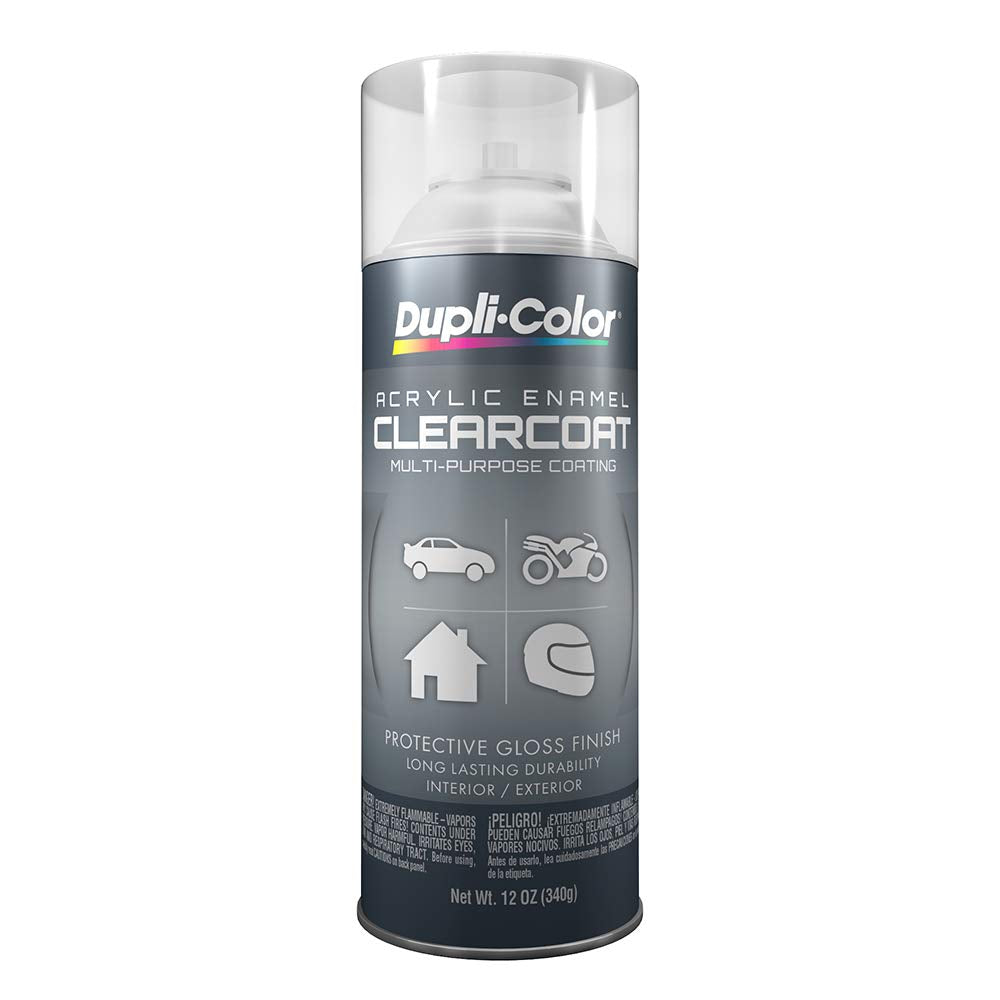 Dupli-Color DA1692 crystal-clear 12oz can viewed from front, showcasing the product and packaging.