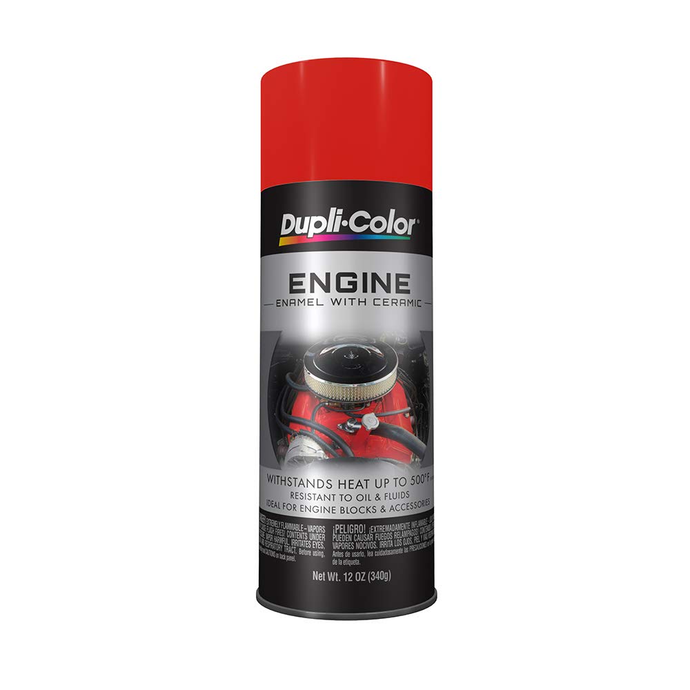 Dupli-Color DE1620 engine enamel with ceramic Chevrolet Orange can for high heat use.