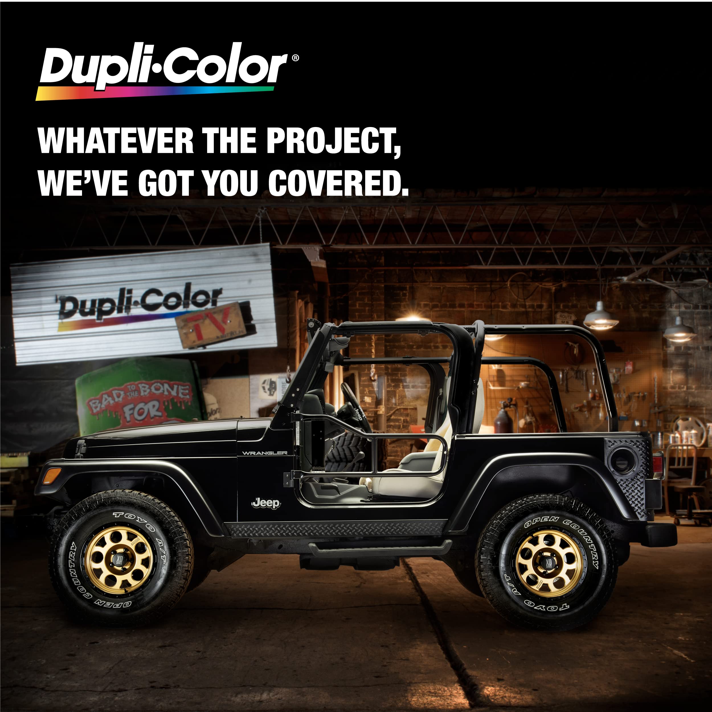 Dupli-Color DE1634 GM/Chrysler low gloss black color swatch sample