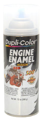 Dupli-Color DE1636 Engine Enamel Ceramic Clear on engine block for heat protection and glossy finish.