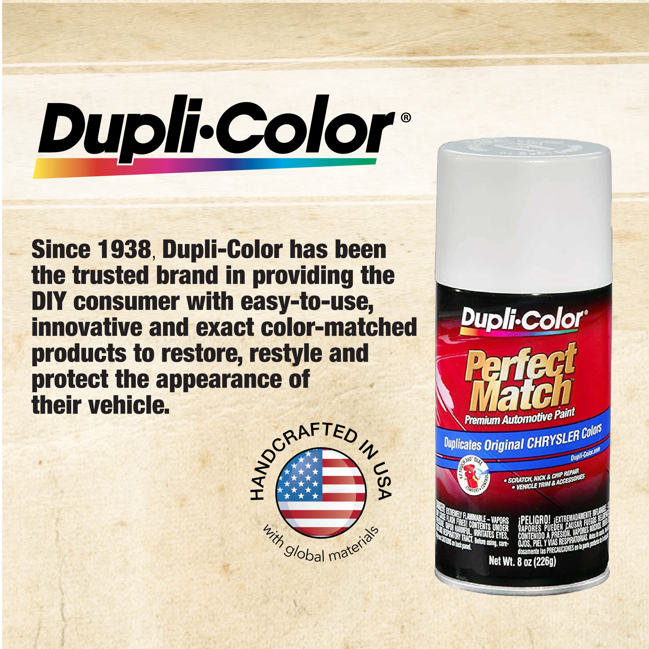 EZ Touch Conical Nozzle on the can enables smooth, even spray.