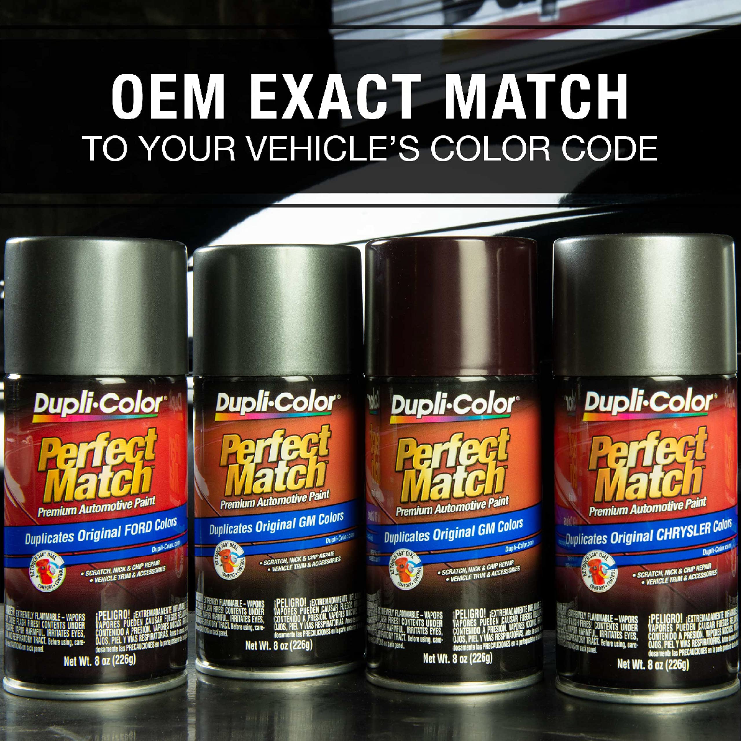 Dupli-Color EBHY18057 works on OEM paint surfaces for restyling and repairs