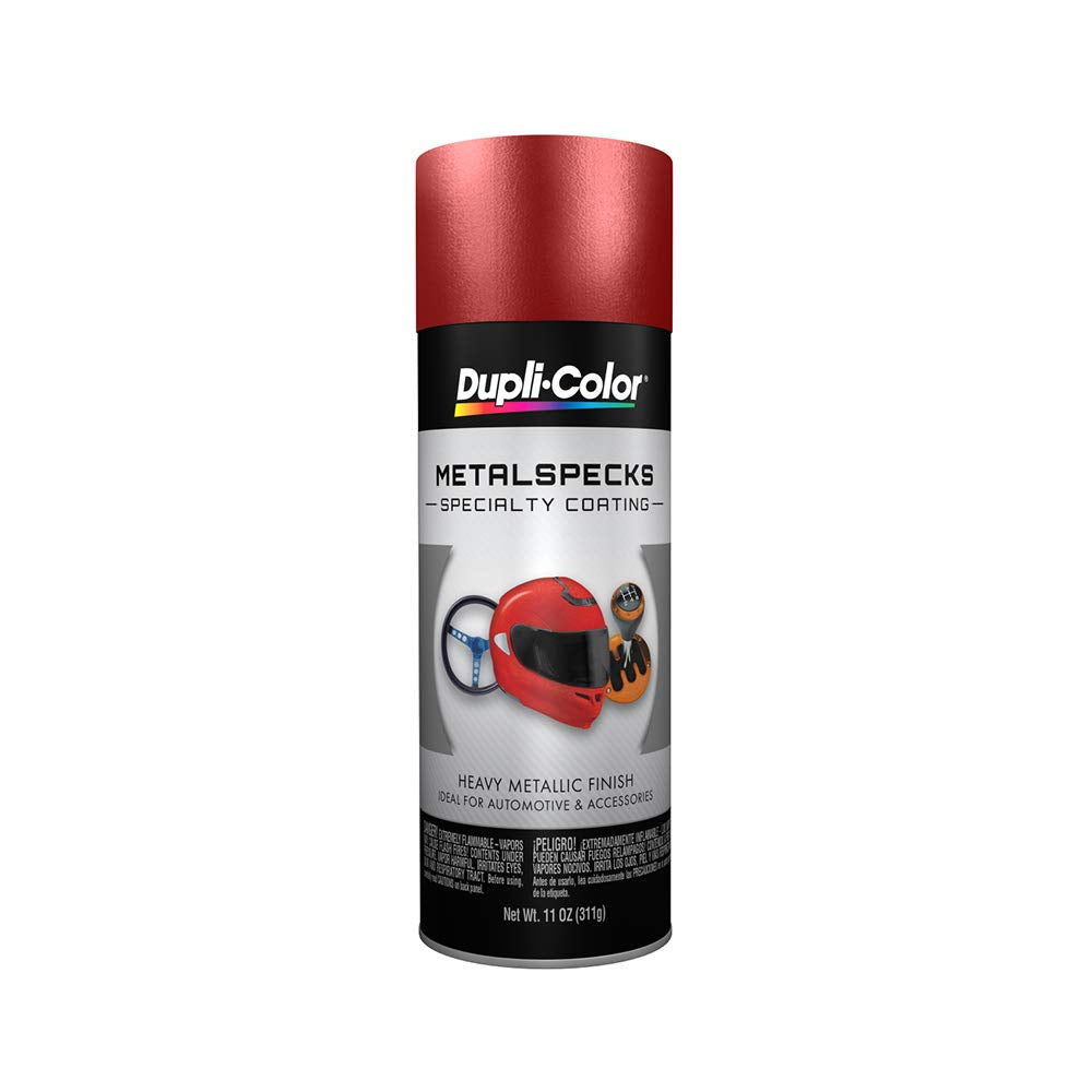 Dupli-Color EMS300007 metal specks bottle close-up showing metallic flakes for a bold look.