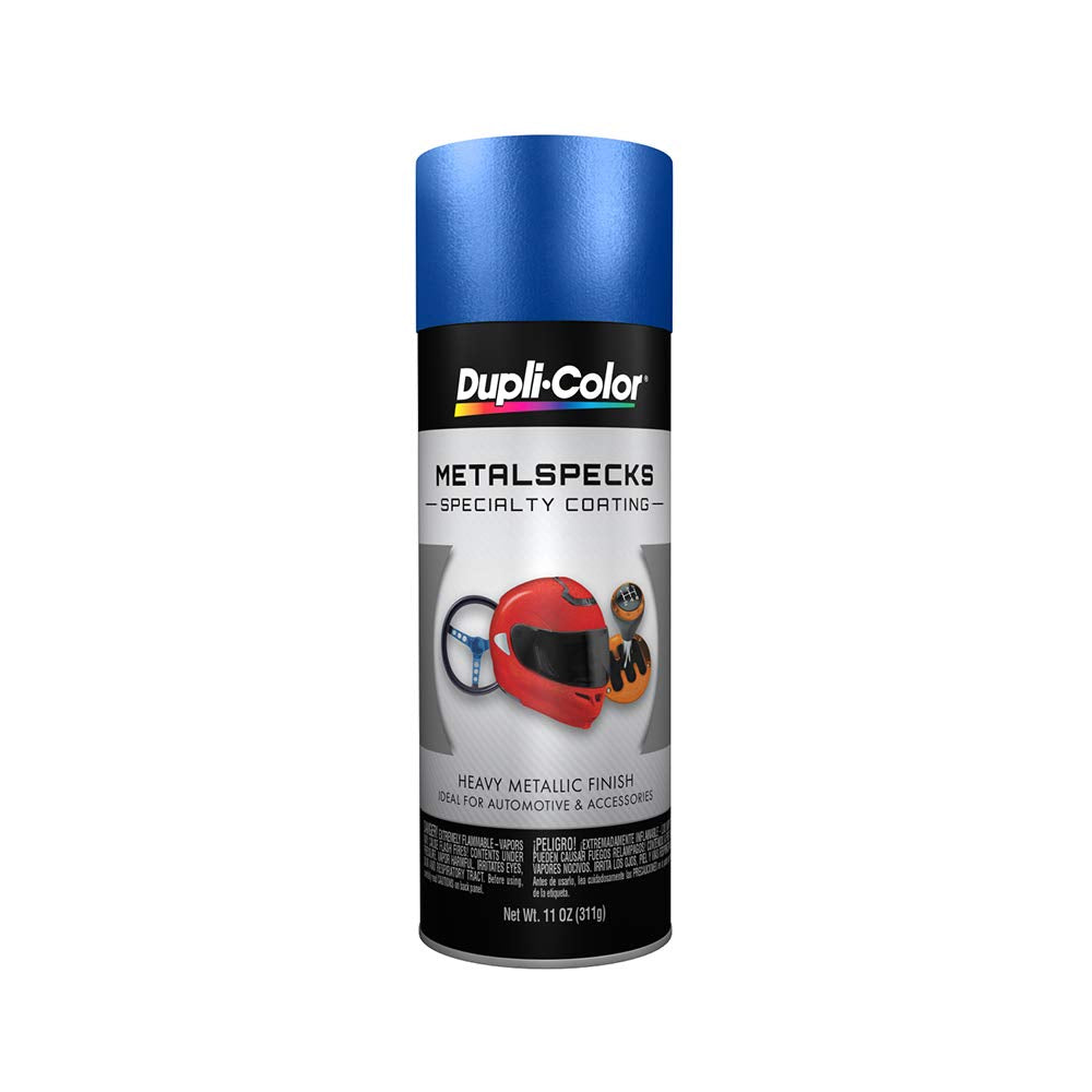 Dupli-Color EMS400000 Ocean Blue Metal Specks spray paint finish with metallic flakes