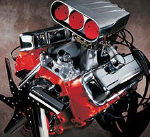 Dupli-Color Engine Enamel application on engine shows easy coverage and finish.