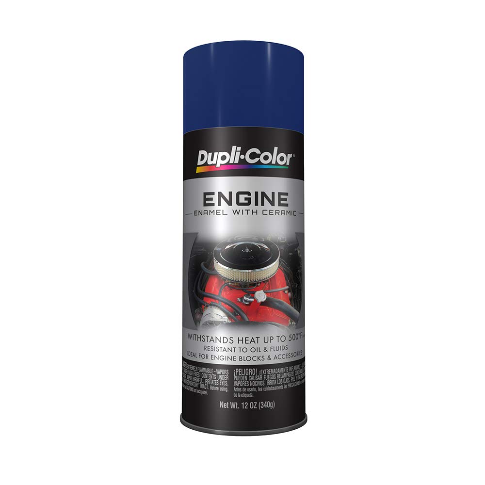 Dupli-Color Engine Paint with Ceramic resins for heat management and gloss.