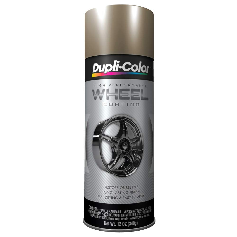 Dupli-Color HWP105-6 bronze wheel coating aerosol with a fresh, reflective wheel finish.
