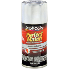Dupli-Color Perfect Match chrome spray nozzle in action for precise, even coverage.