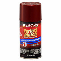 Dupli-Color Perfect Match Chrysler Flame Red 8 oz aerosol spray for precise color restoration.