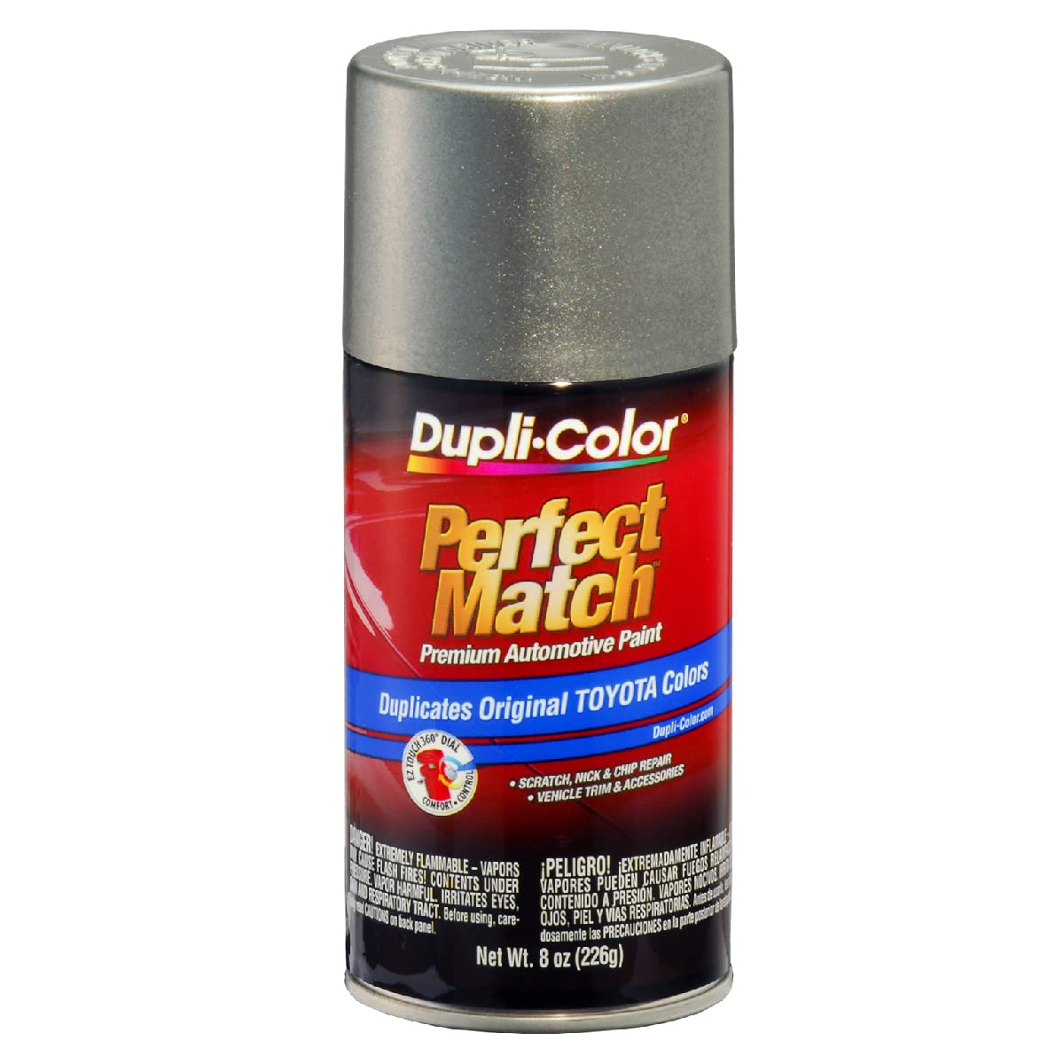 Dupli-Color Perfect Match Phantom Grey Pearl 8 oz can for precise factory color matching.