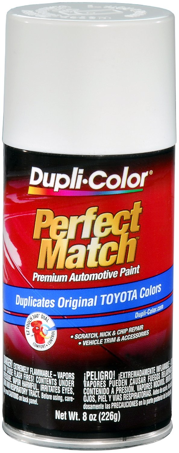 Dupli-Color Toyota exact-match aerosol paint for seamless chip repair in your garage.