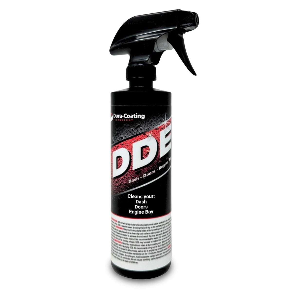 DURA-COATING TECHNOLOGY DDE multi-surface cleaner on a car interior, delivering a showroom-like shine.