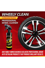 DURA-COATING Wheely Clean brush-action demonstrates easy scrubbing on rims.
