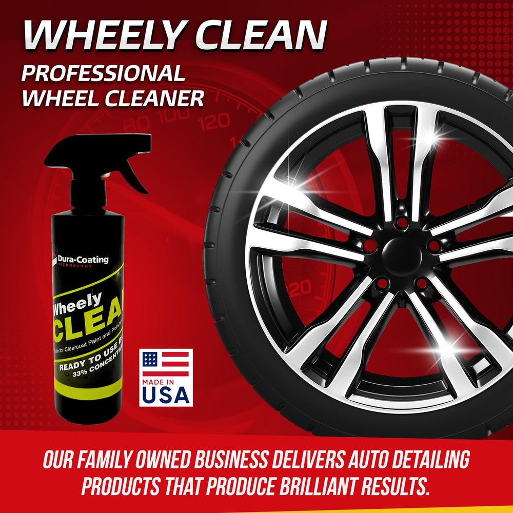 Wheely Clean delivers a high-gloss finish on chrome wheels.