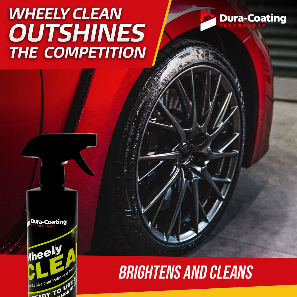 Soak and scrub with Wheely Clean to lift tough grime.