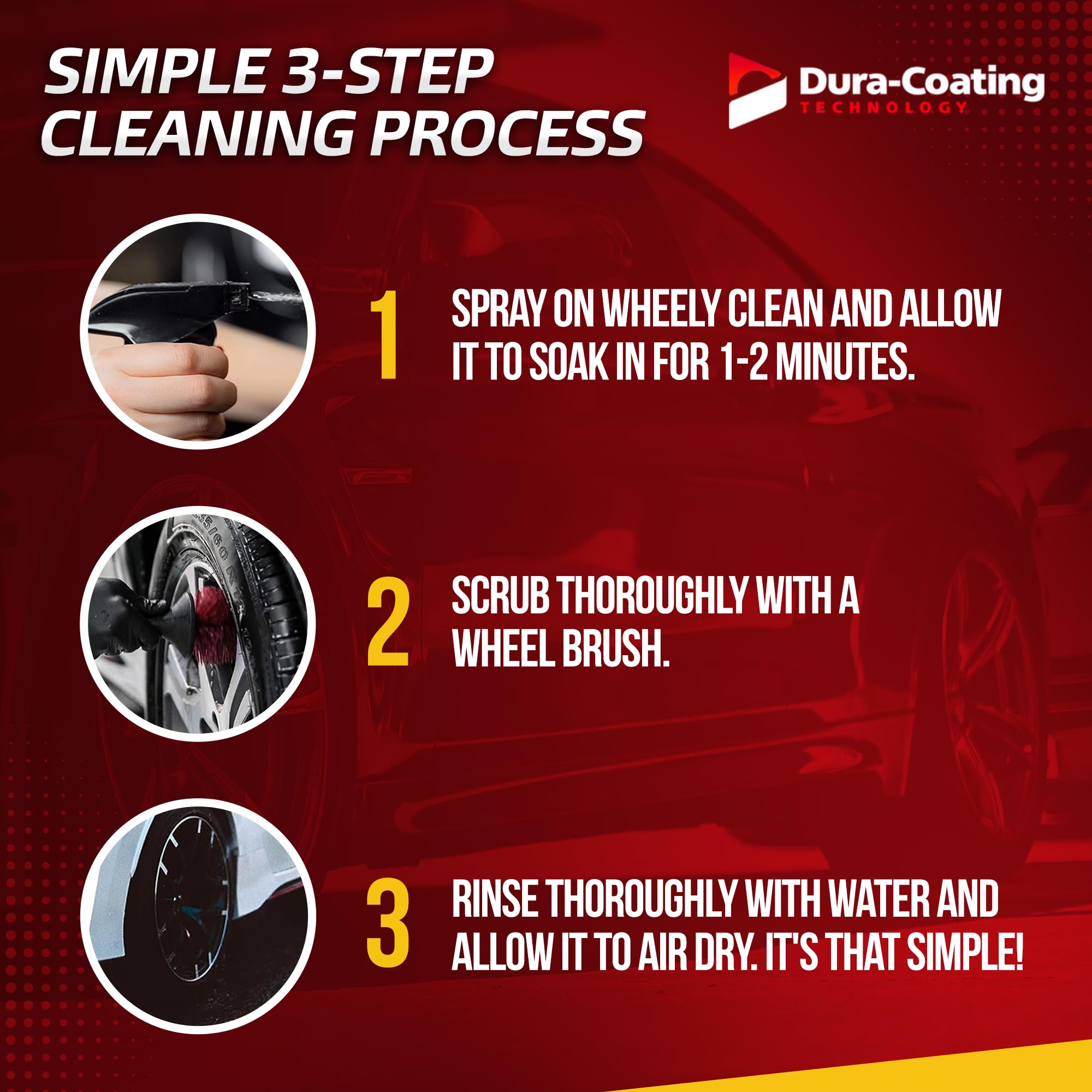 Spray Wheely Clean on wheels for quick spray-application use.