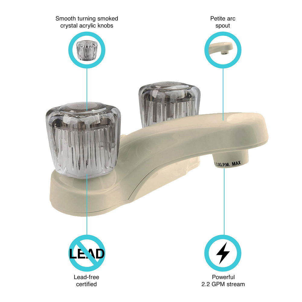 Lead-free construction shown on the DF-PL700S-BQ rv faucet for safer use