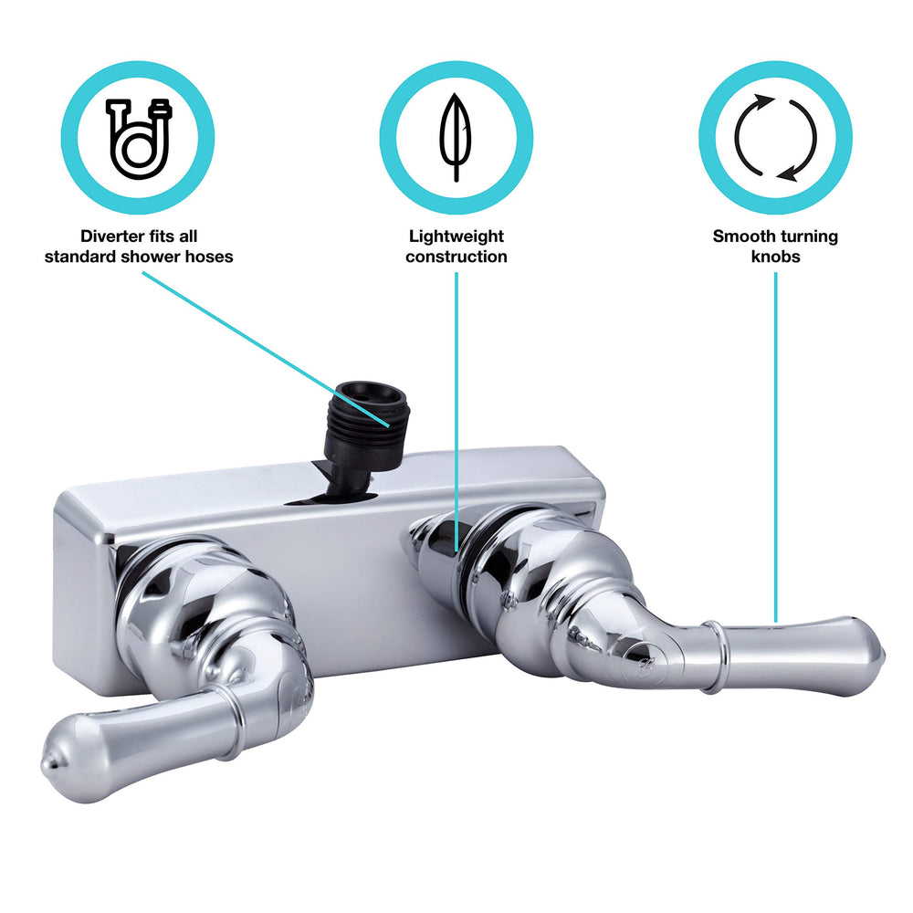 Dura Faucet DF-SA100C-CP compact size fits small RV showers