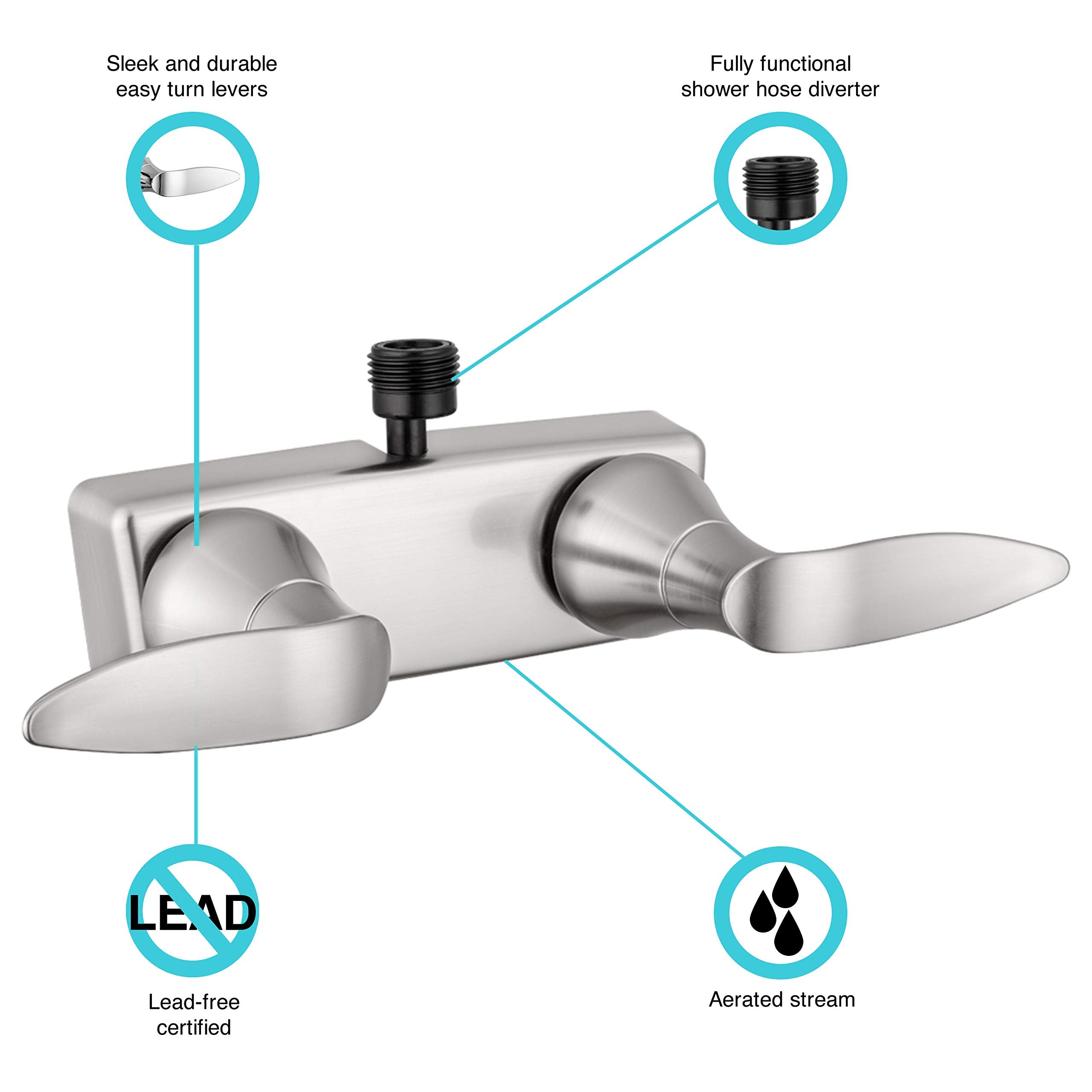 Dura Faucet DF-SA100LH-SN diverter assembly view