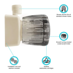 Dura Faucet DF-SA100S-BQ smoked crystal knob for precise temperature adjustments