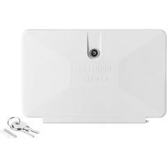 Dura Faucet DF-SA170D-WT replacement door for exterior RV shower box, flush fit.