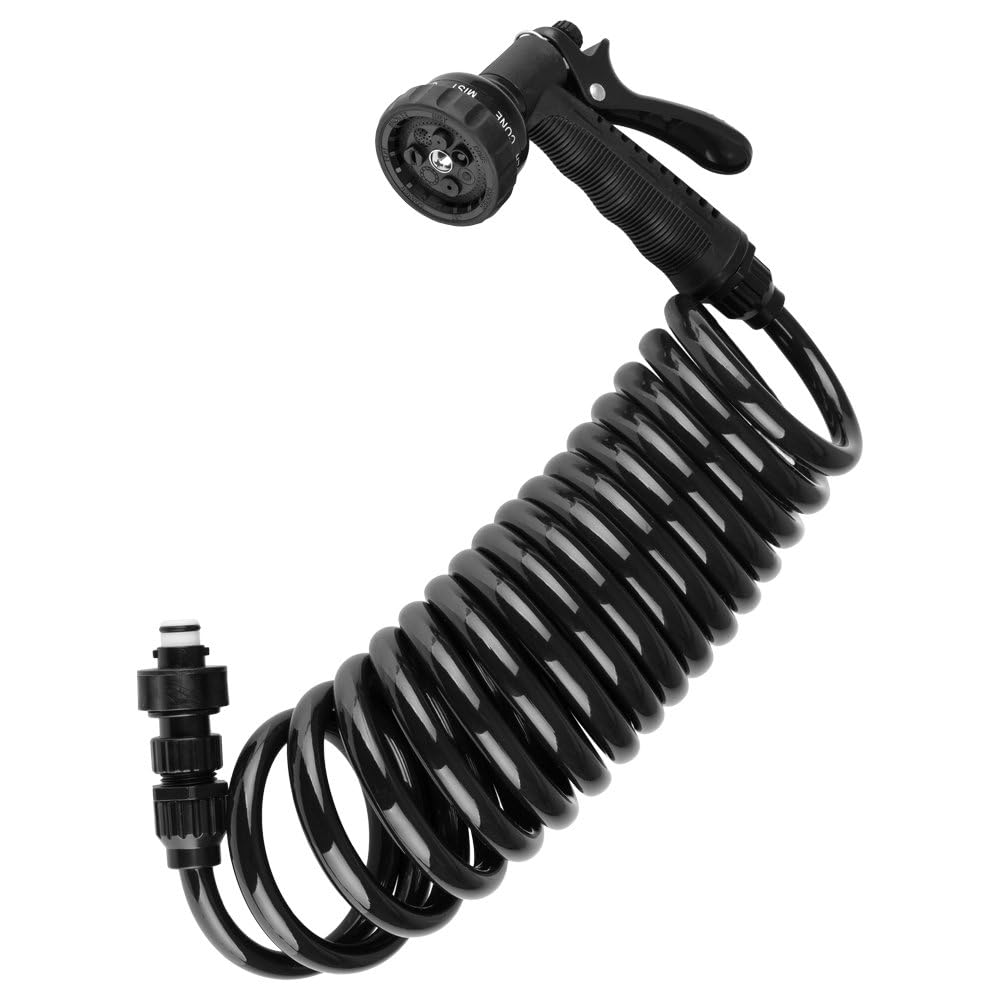 Dura Faucet DF-SA187-BK exterior sprayer for RVs offers versatile rinsing options.