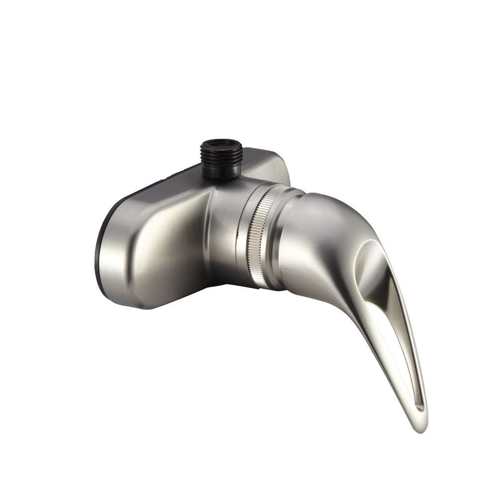 Dura Faucet RV shower faucet diverter in brushed satin nickel for consistent streams.