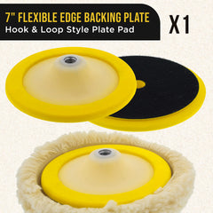 Dura-Gold 7-inch backing plate attachment for smooth polishing.