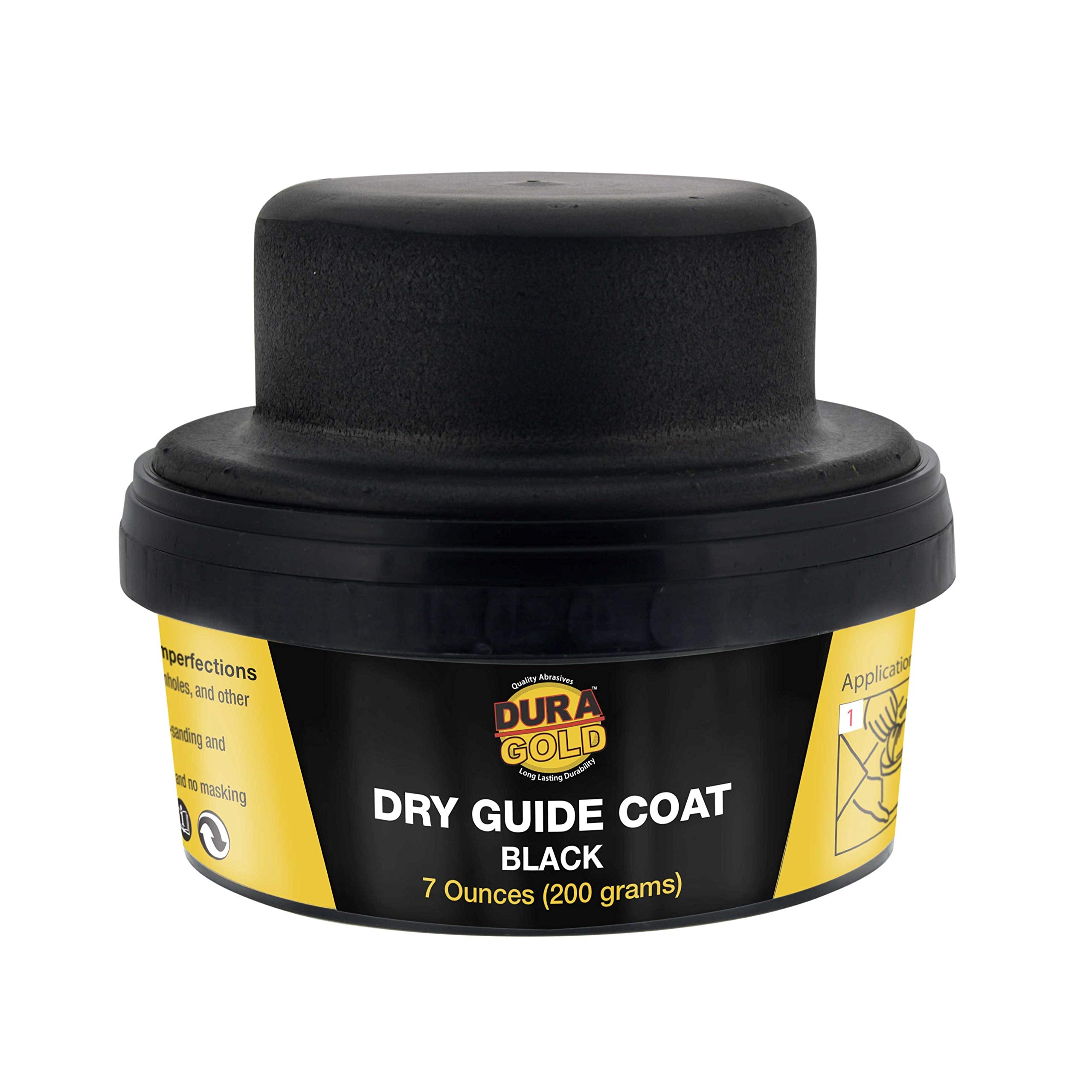 Dura-Gold Premium Black Dry Guide Coat Kit with applicator pad for rapid defect spotting.