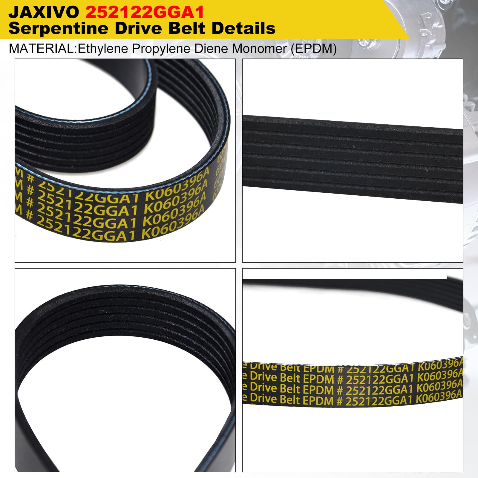Durable rubber and cords indicate reliable performance under hood